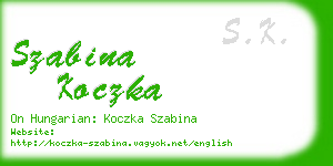 szabina koczka business card